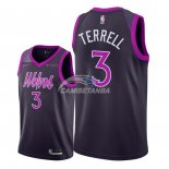 Camisetas NBA de Jared Terrell Minnesota Timberwolves Púrpura Ciudad 18/19