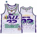 Camisetas NBA Utah Jazz NO.32 Karl Malone X BR Remix Blanco Hardwood Classics 2022-23