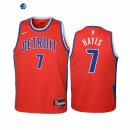 Camisetas NBA Ninos Detroit Pistons NO.7 Killian Hayes 75th Rojo Ciudad 2022-23