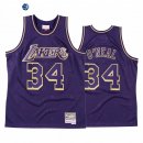 Camisetas NBA CNY Throwback L.A. Lakers NO.34 Shaquille O'Neal Purpura 2020