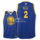 Camisetas de NBA Ninos Golden State Warriors Jordan Bell Azul Icon 2018
