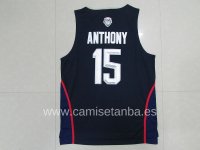 Camisetas NBA de Carmelo Anthony USA 2016 Azul