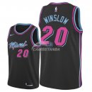 Camisetas NBA de Justise Winslow Miami Heats Nike Negro Ciudad 18/19