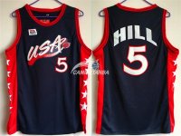 Camisetas NBA de Grant Hill USA 1996 Negro