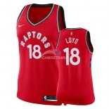Camisetas NBA Mujer Jordan Loyd Toronto Raptors Rojo Icon
