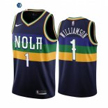 Camisetas NBA Nike New Orleans Pelicans NO.1 Zion Williamson Marino Ciudad 2022-23