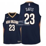 Camisetas de NBA Ninos New Orleans Pelicans Anthony Davis Marino Icon 2018
