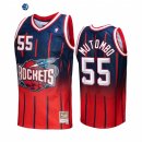 Camisetas NBA Houston Rockets NO.55 Dikembe Mutombo Fadeaway Rojo Marino Hardwood Classics 2022