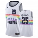 Camisetas NBA de Malik Beasley Denvor Nuggets Nike Blanco Ciudad 18/19