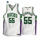 Camisetas NBA de Milwaukee Bucks Justin Robinson 75th Blanco Ciudad 2021-22