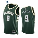 Camisetas NBA de Milwaukee Bucks Bobby Portis 75th Season Diamante Verde Icon 2021-22