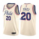 Camisetas NBA de Markelle Fultz Philadelphia 76ers Nike Crema Ciudad 17/18