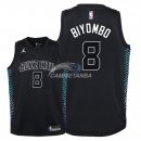 Camiseta NBA Ninos Charlotte Hornets Bismack Biyombo Nike Negro Ciudad 2018