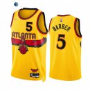 Camisetas NBA Nike Atlanta Hawks NO.5 Cat Barber 75th Diamond Oro Ciudad 2021-22