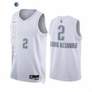 Camisetas NBA Nike Oklahoma City Thunder NO.2 Shai Gilgeous Alexander 75th Season Diamante Blanco Ciudad 2021-22