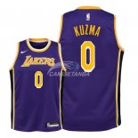 Camisetas de NBA Ninos Los Angeles Lakers Kyle Kuzma Púrpura Statement 18/19