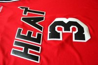 Camisetas NBA de Retro Dwyane Wade Bosh Miami Heats Rojo