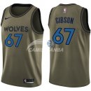 Camisetas NBA Salute To Servicio Minnesota Timberwolves Taj Gibson Nike Ejercito Verde 2018