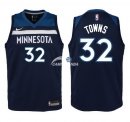 Camiseta NBA Ninos Minnesota Timberwolves Karl Anthony Towns Marino Icon 17/18