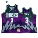 Camisetas NBA Milwaukee Bucks NO.3 George Hill Purpura Throwback 2022