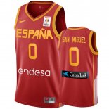 Camisetas Copa Mundial de Baloncesto FIBA 2019 Spain Rodrigo San Miguel Vino Tinto