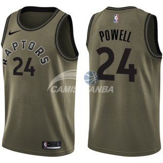 Camisetas NBA Salute To Servicio Toronto Raptors Norman Powell Nike Ejercito Verde 2018
