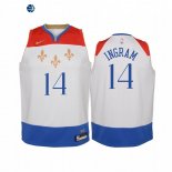 Camiseta NBA Ninos New Orleans Pelicans Brandon Ingram Blanco Ciudad 2020-21