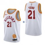 Camisetas NBA de Thaddeus Young Indiana Pacers Retro Blanco 17/18