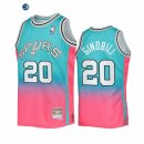Camisetas NBA San Antonio Spurs NO.20 Manu Ginobili X Mitchell Ness Azul Rose Hardwood Classics 2022