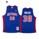 Camisetas NBA Detroit Pistons Rasheed Wallace Azul Throwback