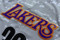 Camisetas NBA Luces Ciudad Johnson L.A.Lakers Gris