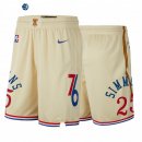 Pantalon NBA de Philadelphia 76ers Ben Simmons Crema Ciudad 2020