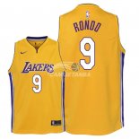 Camisetas de NBA Ninos Los Angeles Lakers Rajon Rondo Amarillo Icon 2018