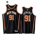 Camisetas NBA de New York Knicks Luka Samanic 75th Negro Ciudad 2021-22