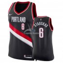Camisetas NBA Mujer Nik Stauskas Portland Trail Blazers Negro Icon