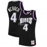 Camisetas NBA Sacramento Kings Chris Webber Negro Hardwood Classics 2000-01
