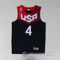 Camisetas NBA de Stephen Curry USA 2014 Negro