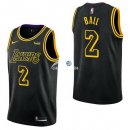 Camisetas NBA de Lonzo Ball Los Angeles Lakers Negro Ciudad 17/18