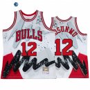 Camisetas NBA Chicago Bulls NO.12 Ayo Dosunmu Blanco Throwback 2022