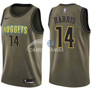 Camisetas NBA Salute To Servicio Denver Nuggets Gary Harris Nike Ejercito Verde 2018