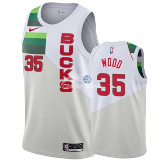 Camisetas NBA Edición ganada Milwaukee Bucks Christian Wood Blanco 2018/19