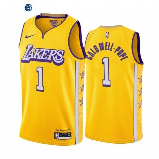 Camisetas NBA de Kentavious Caldwell Pope Los Angeles Lakers Nike Amarillo Ciudad 19/20