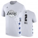 Camisetas NBA de Manga Corta Lonzo Ball All Star 2019 Blanco