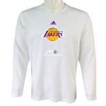 Camisetas NBA Manga Larga Los Angeles Lakers Blanco 2018
