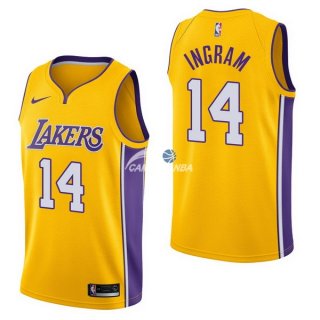 Camisetas NBA de Brandon Ingram Los Angeles Lakers Amarillo Icon 17/18