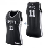 Camisetas NBA Mujer Bryn Forbes San Antonio Spurs Negro Icon 17/18