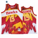 Camisetas NBA Atlanta Hawks NO.13 Bogdan Bogdanovic Rojo Throwback 2022