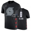 Camisetas NBA de Manga Corta Damian Lillard All Star 2019 Negro