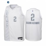 Camisetas NBA Ninos Oklahoma City Thunder NO.2 Shai Gilgeous Alexander 75th Season Blanco Ciudad 2022-23