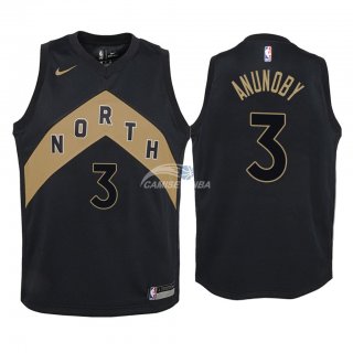 Camisetas de NBA Ninos Toronto Raptors OG Anunoby Nike Negro Ciudad 2018